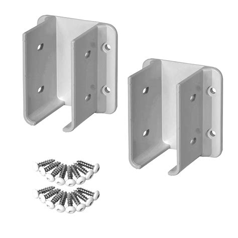 white vinyl fence brackets